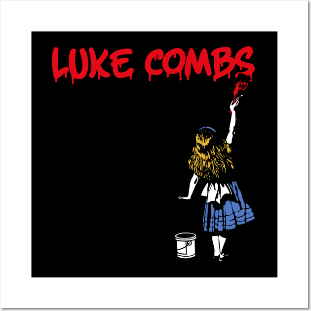 luke comb and red girl Wall Art by j and r